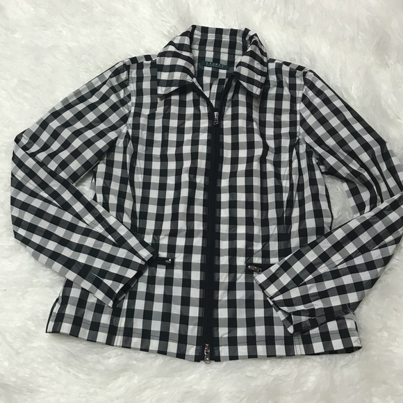 Lauren Ralph Lauren Jackets & Blazers - LAUREN RALPH LAUREN GINGHAM CHECK RAIN/WIND JACKET